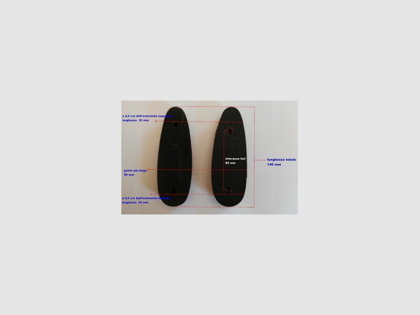 Englisches recoil pad, rot, mm 25/Englisches recoil pad, voll, mm 25 * ARTIKELCODE CG25ING82A