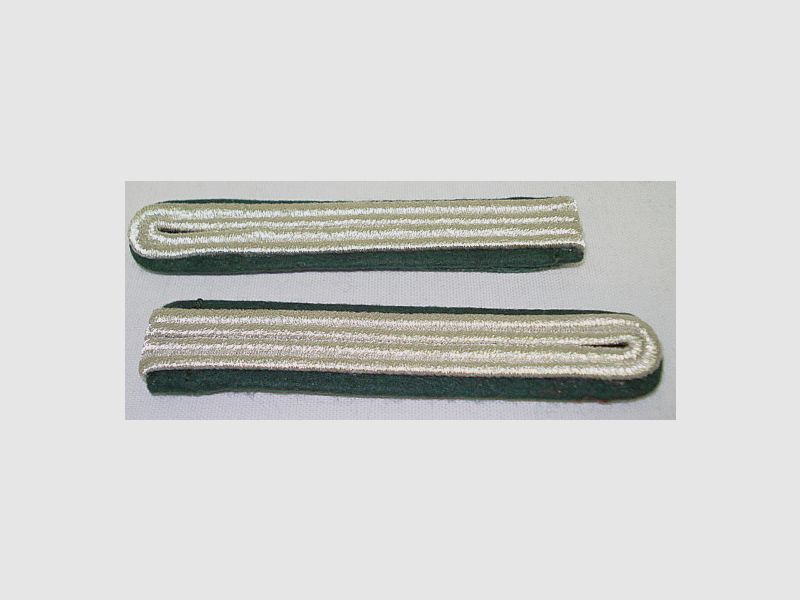 Schulterstück 2 streifig - silberfarbiges Metallgespinst