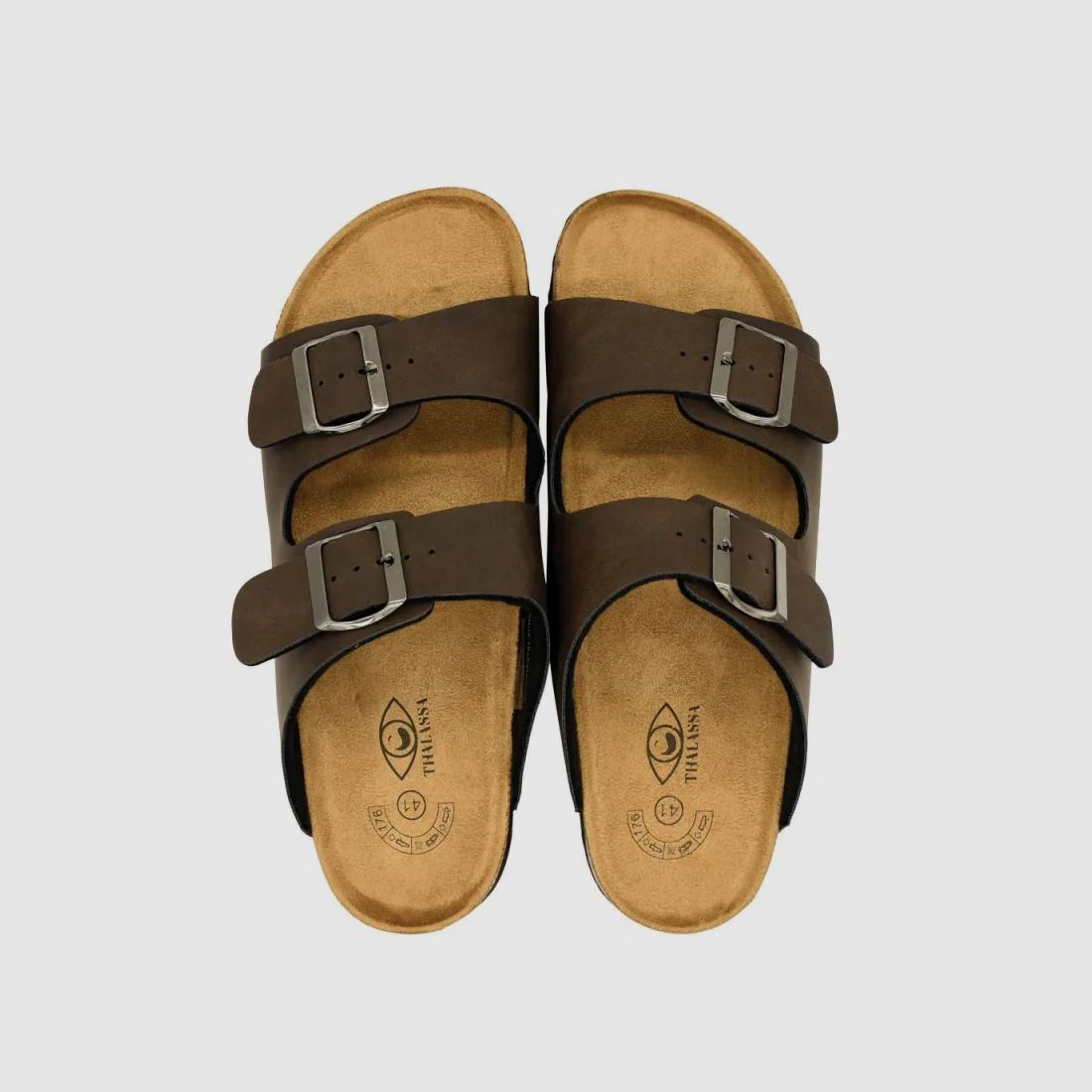 Sandalias Tristan de doble tira ajustable marrón talla 40 a 45, imagen 6 de 13