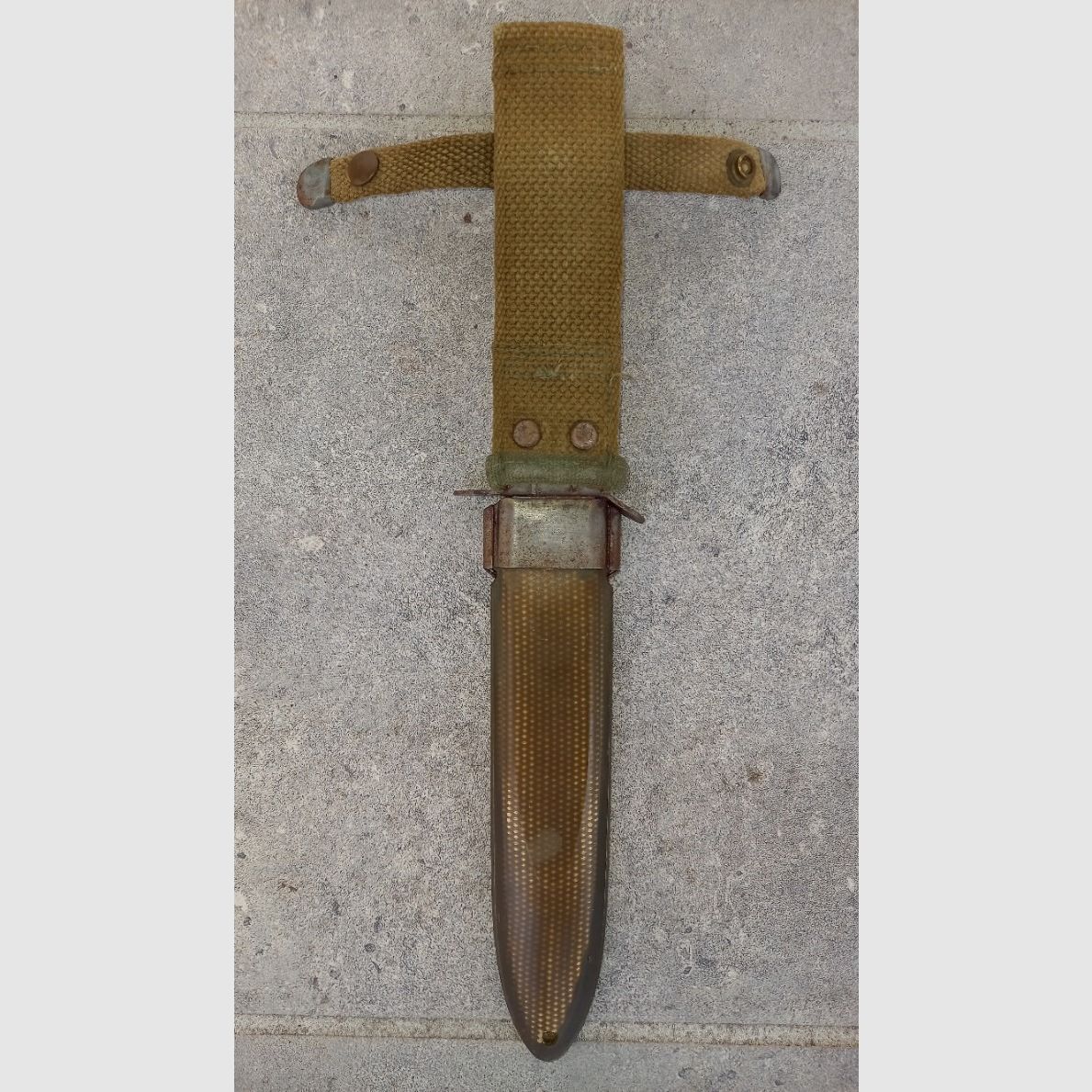 Couteau de tranchée WKII US.M3/Kampfmesser avec étui US.M8