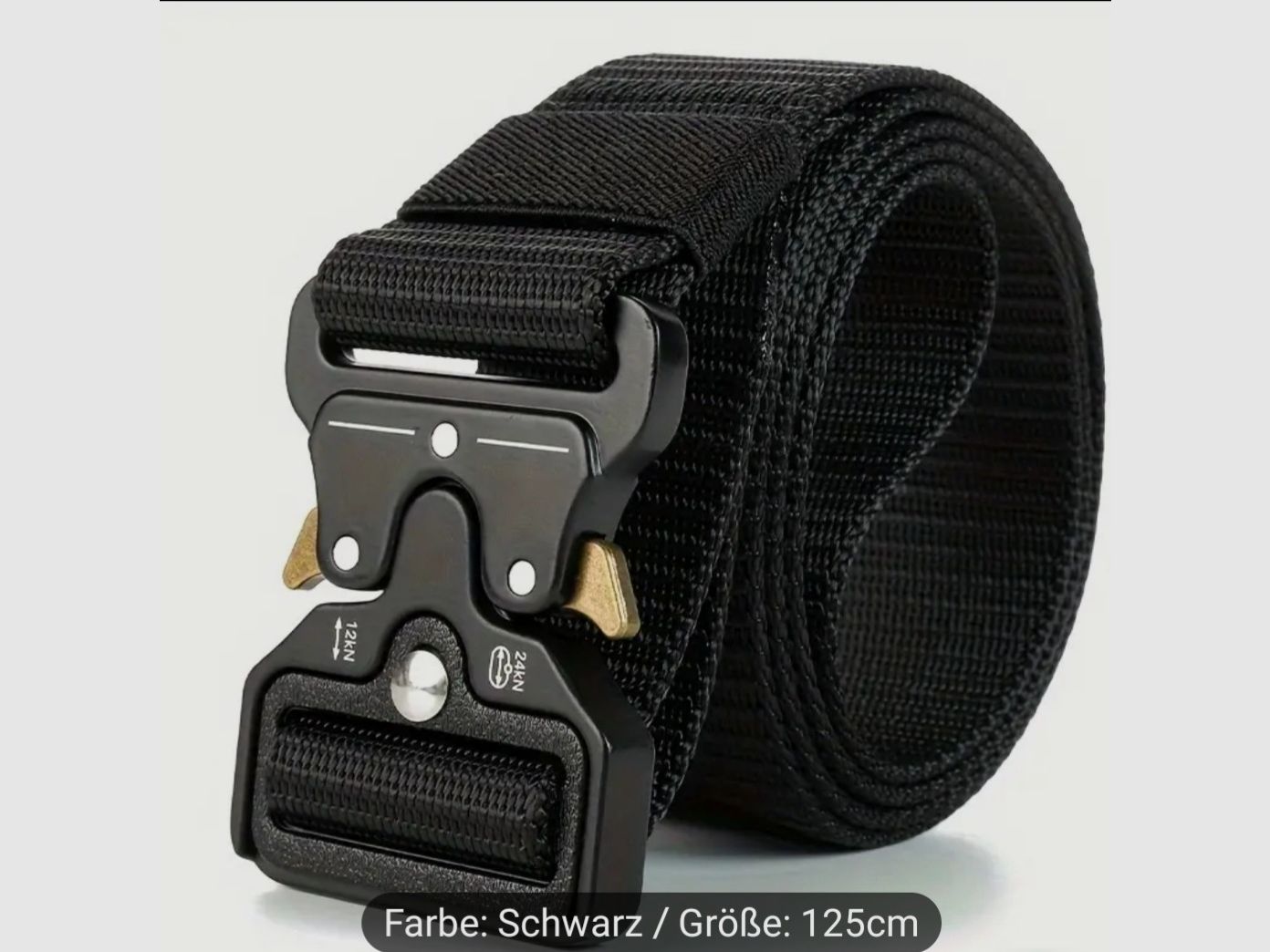 Taktischer Gürtel 125cm schwarz 