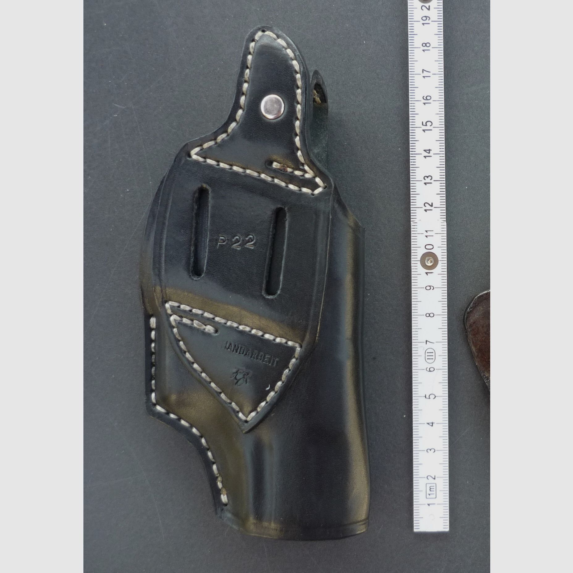 HKDesign Holster  Art. Nr.  002 : Einfachholster mit Snapverschluß  -  für: P22   -  für Linkshänder
