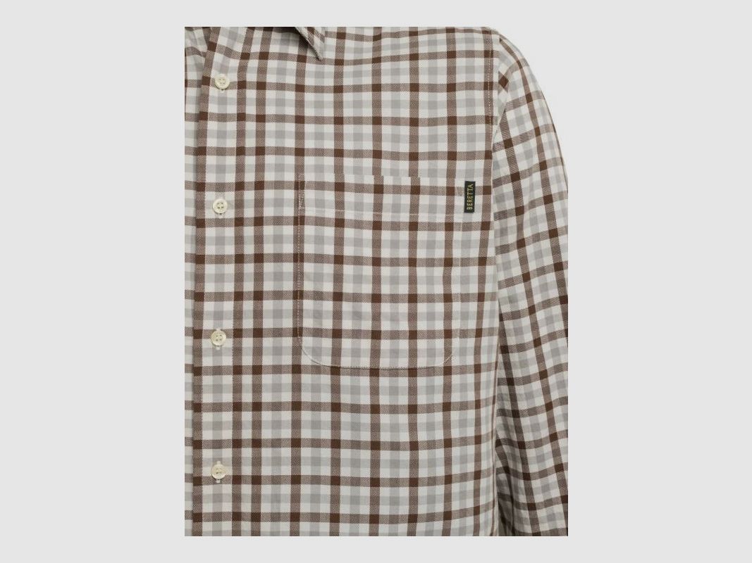 Beretta Geruit Shirt in Wit, Bruin en Grijs Model Bryggen Art. LU382T247406A1 BERETTA, afbeelding 4 van 5
