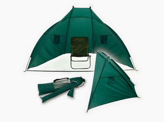 Behr Eco Shelter - Allwetterschutz für Angler und Freizeit - 2,4 x 1,4 x 1,3m - Grün