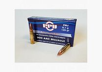 CARTOUCHES PARTIZAN CAL. .300 Blackout AAC 125 Grs. FMJ