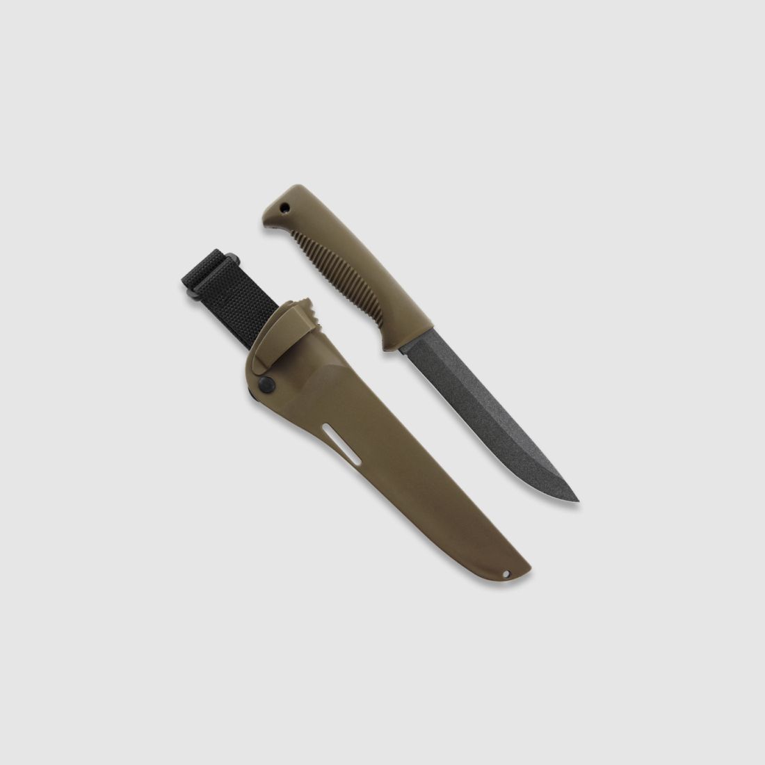Peltonen Knives M95 Ranger Puukko Sissipuukko FJP120 PTFE Beschichtung Kunststoffscheide braun FDE
