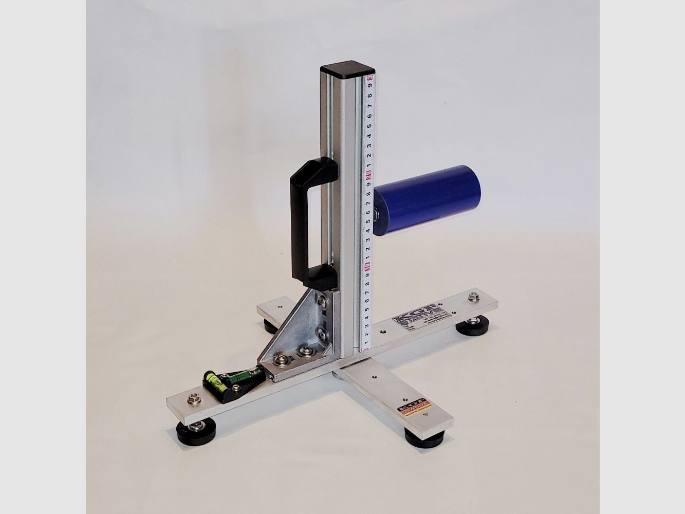 KGF Auflagestativ - Auflageständer Alu X-300-Pro mit Buchenholz-Auflage, klappbar, Waage, Griff und Maßband