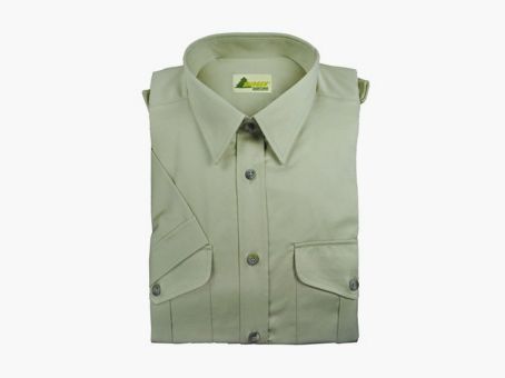 Uni 1/2-manga Gabardina - 2 bolsillos en el pecho con solapa