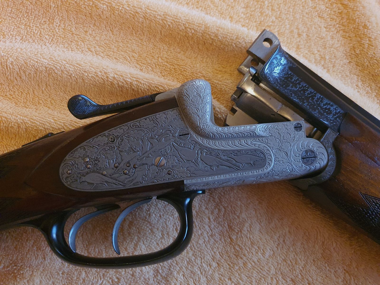 Arcydzieło Bockdoppelflinte Franz Kettner Suhl z zamkami bocznymi Holland & Holland Unikalne!