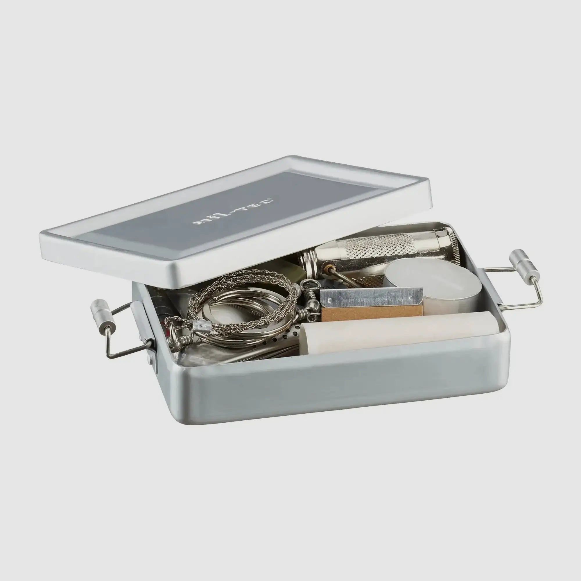 Mil-Tec Survivalkit mit Aluminiumbox