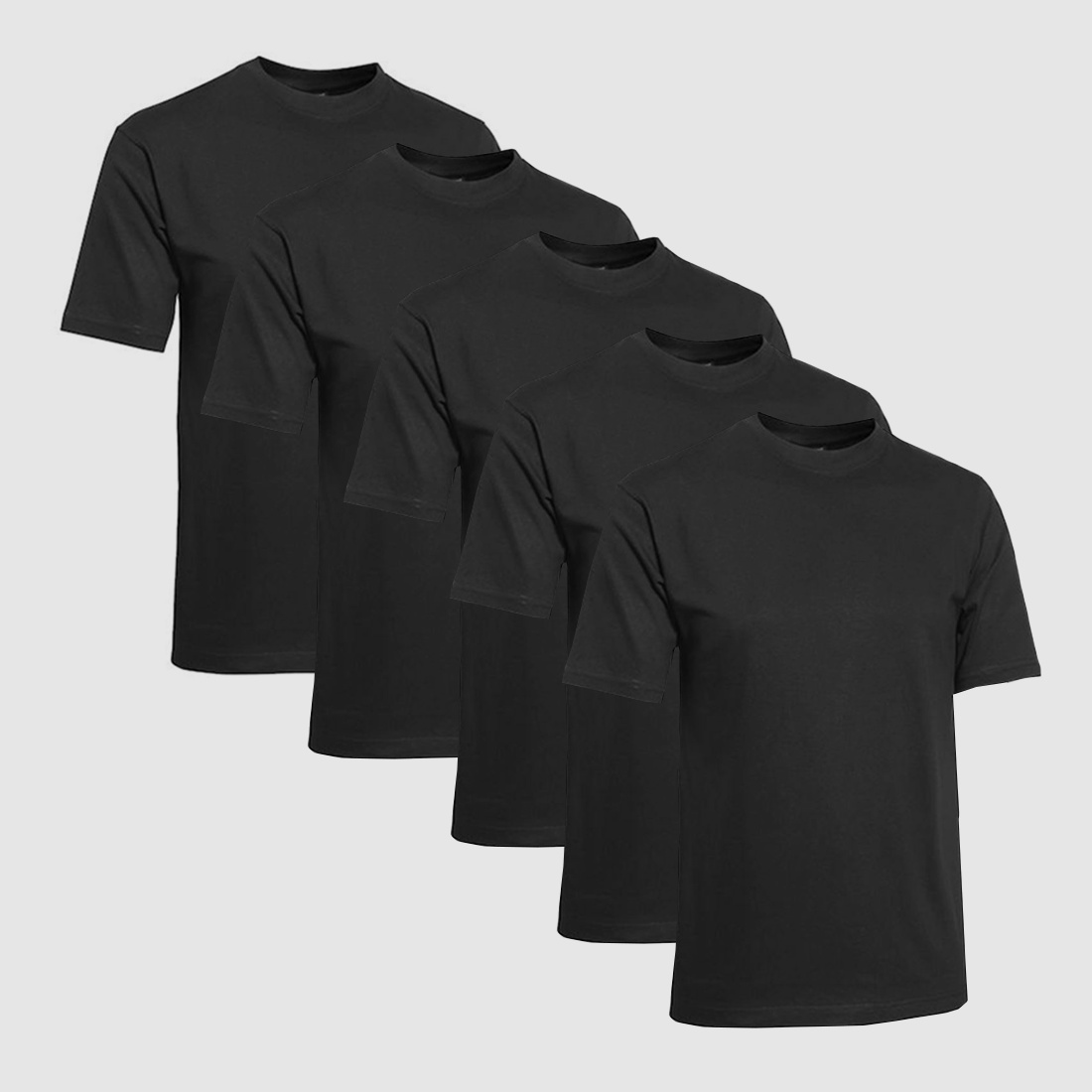 Clique T-Shirt Men 5-Pack Black