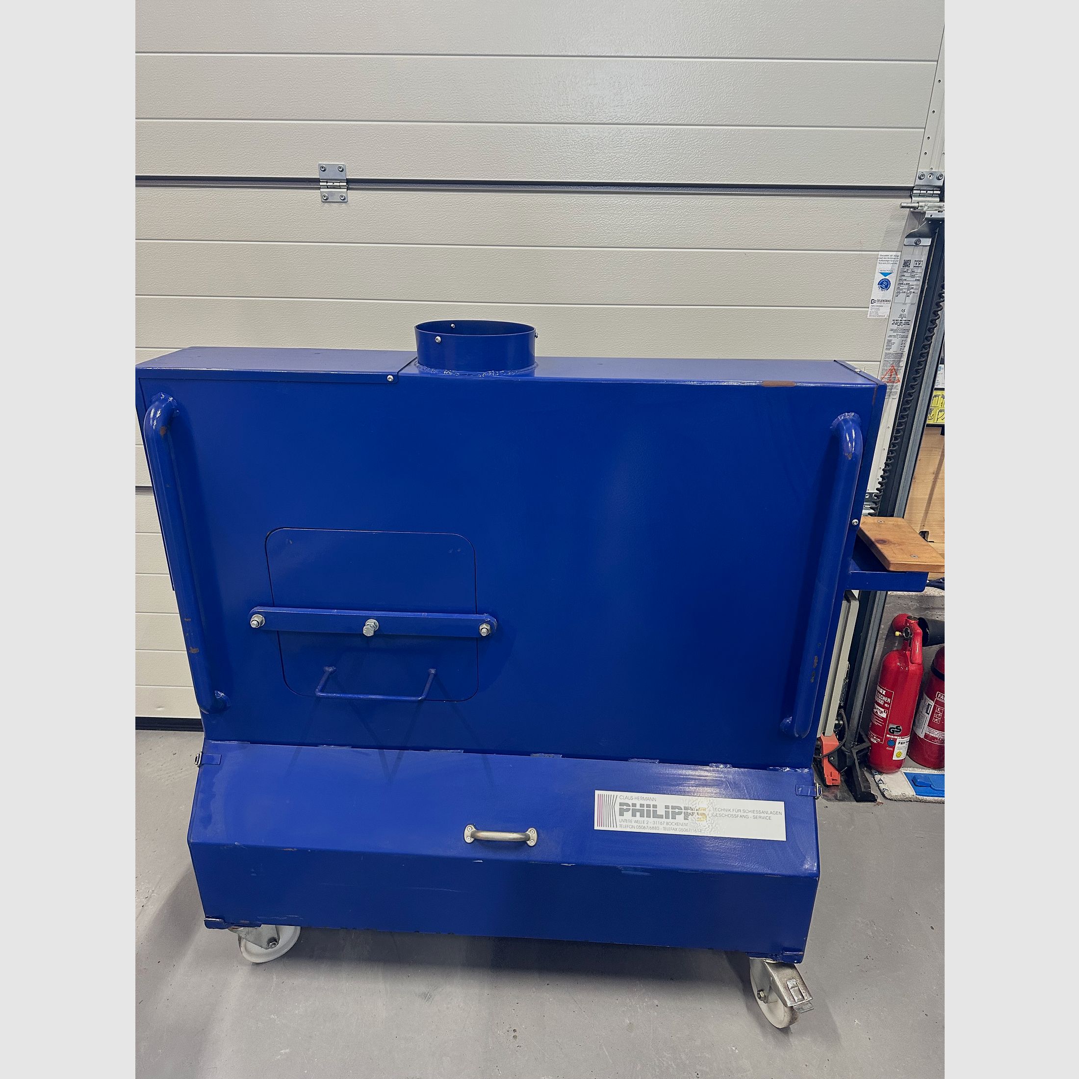 Strzałowy pochłaniacz energii 7000 dżuli stanowisko testowe