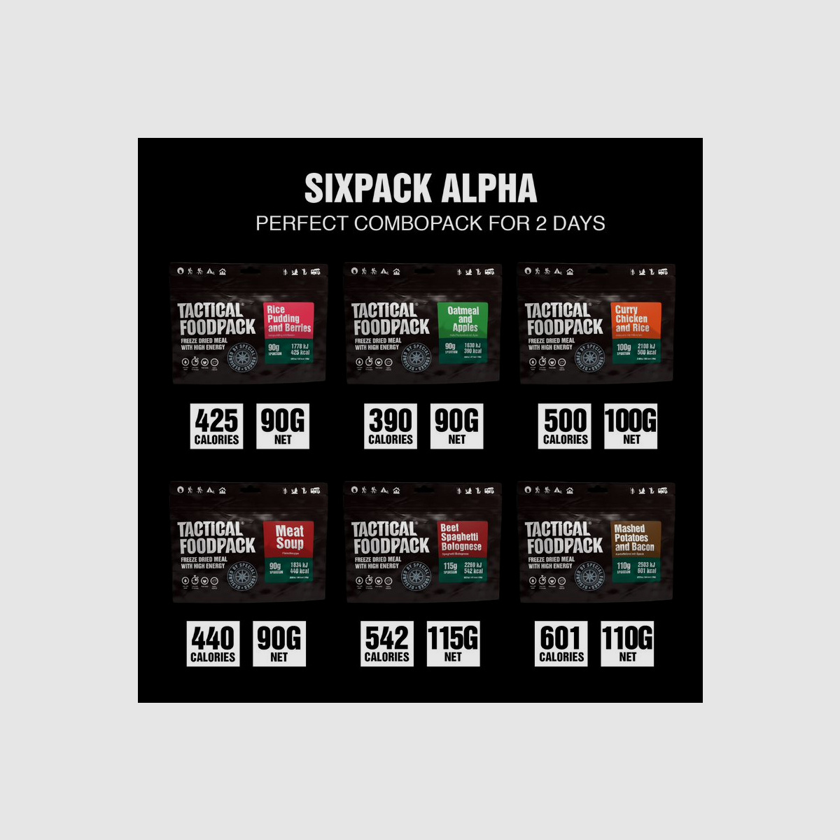 TACTICAL FOODPACK Sixpack ALPHA 595g