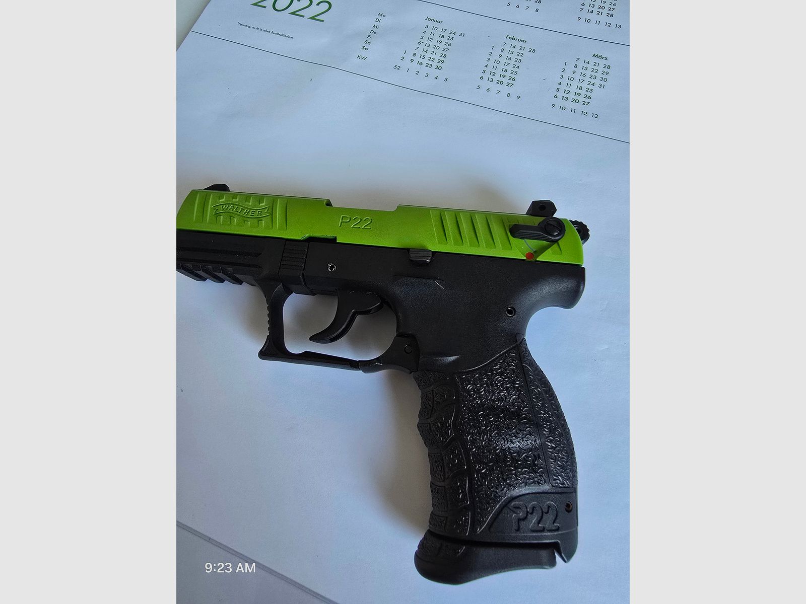 Walther P22Q Black/Green Sondermodell
