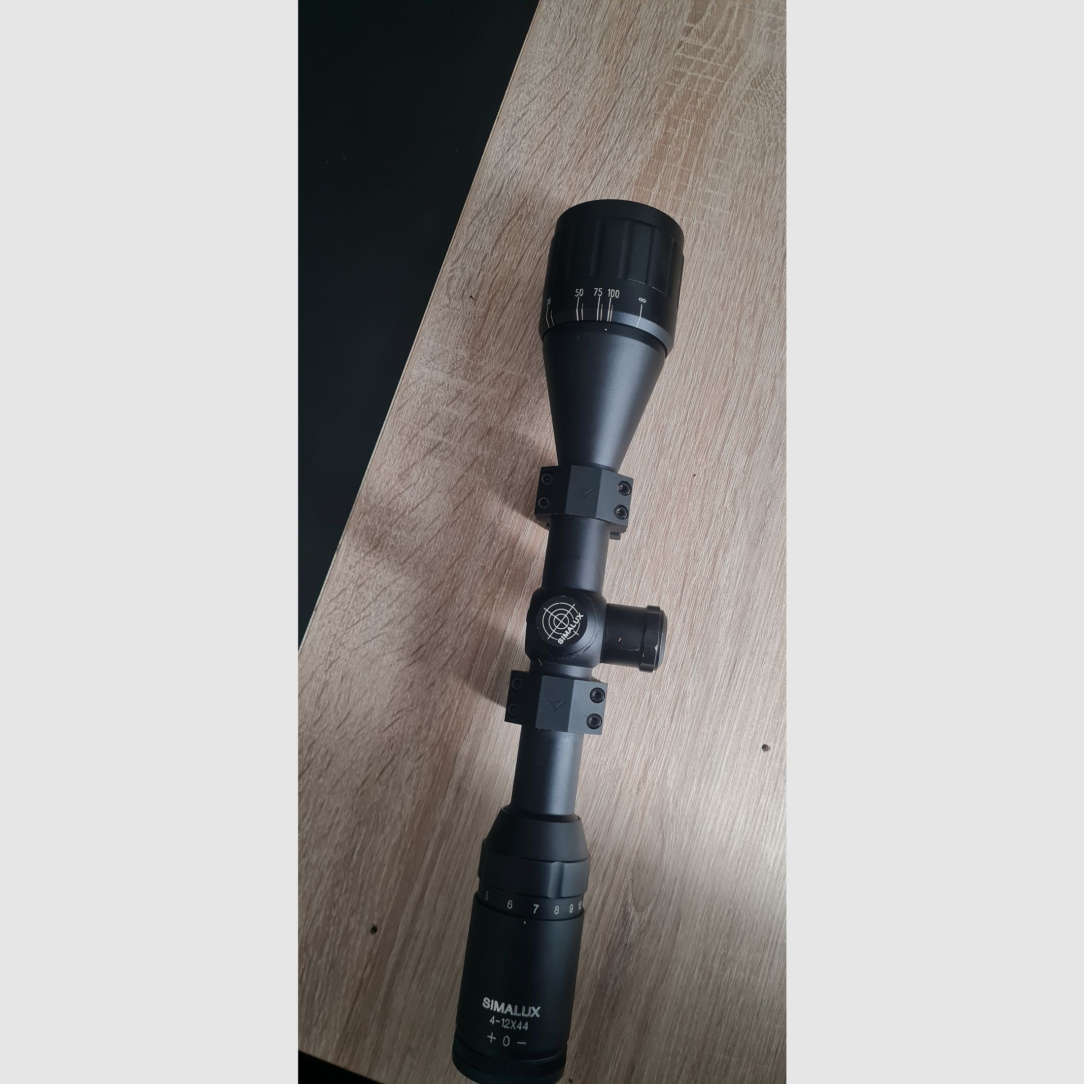 Simalux KK50 riflescope 3–12×44 – with Picatinny ring mount