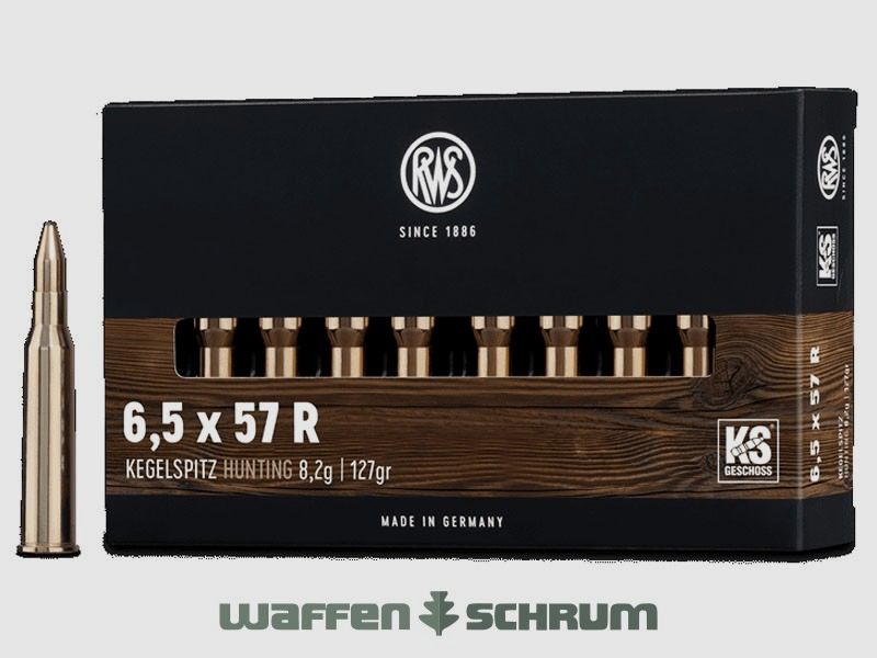 RWS pointed bullet 8.2g - 127gr 6.5x57R