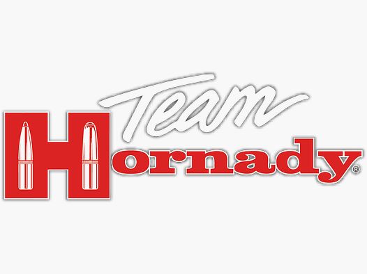 Hornady Team Hornady Transfer Sticker - Rood/Wit - ca. 6,0×15,2 cm