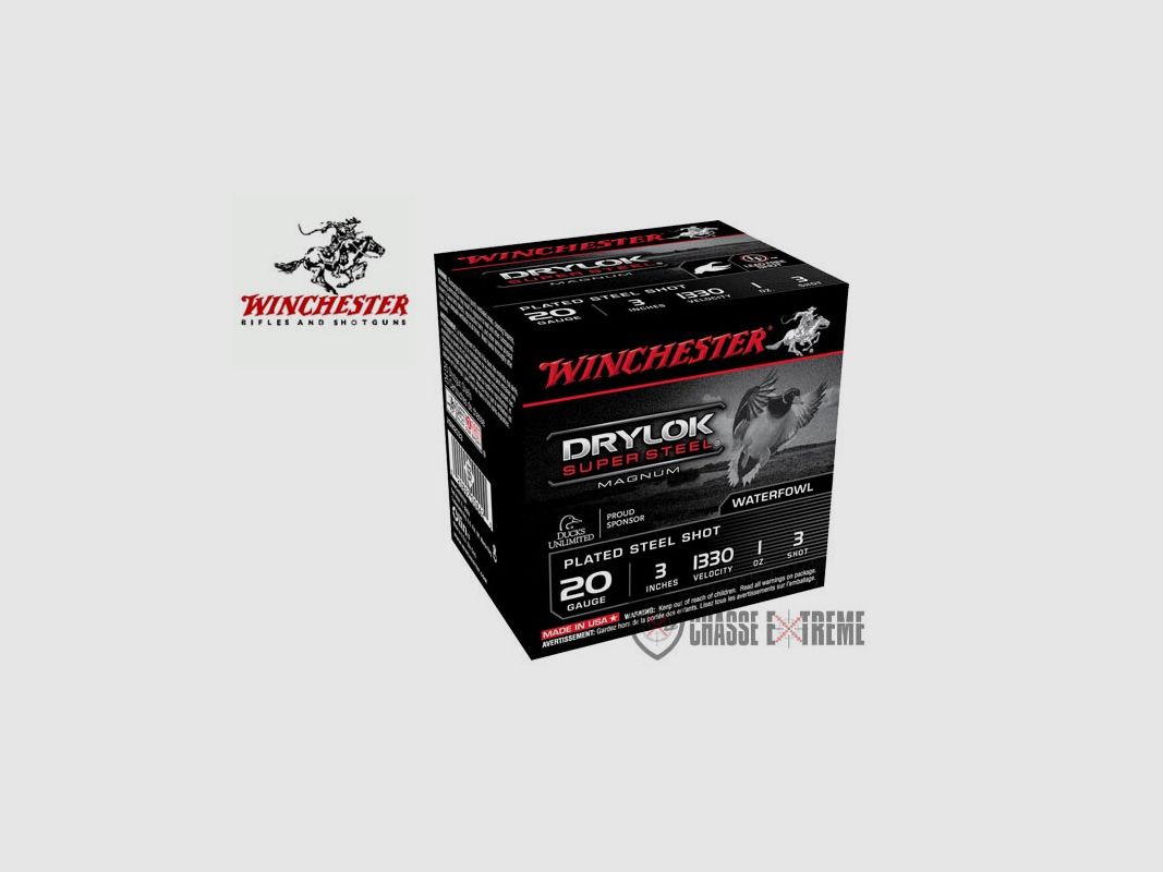 25 Patronen WINCHESTER Drylok Super Steel 28g Kal. 20/76