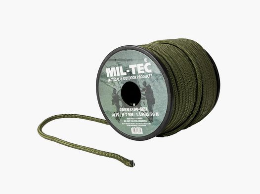 Mil-Tec Corda da Comando 7 mm, 50 m - Oliva