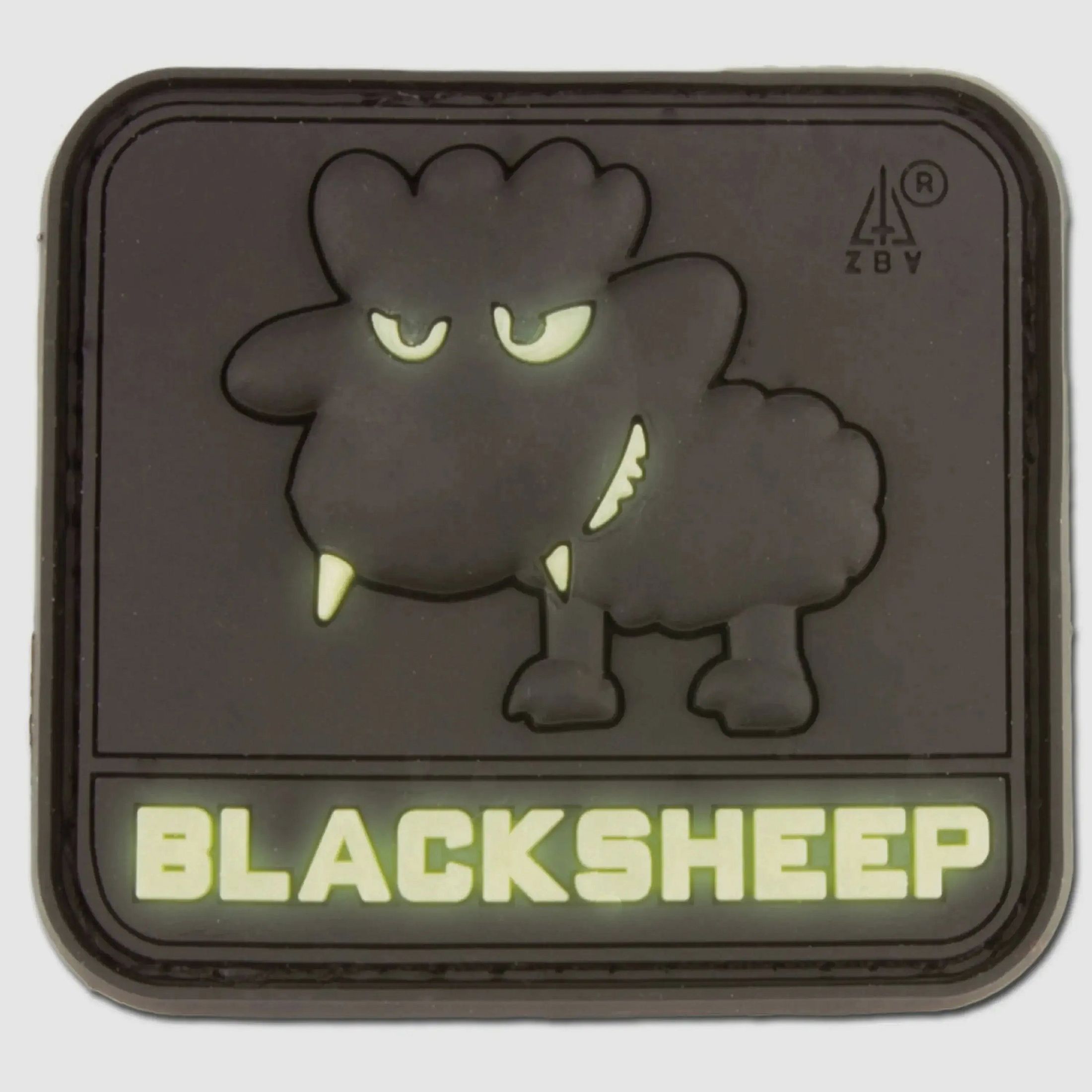 Jackets To Go Jackets To Go 3D-Patch BlackSheep glow-in-the-dark small