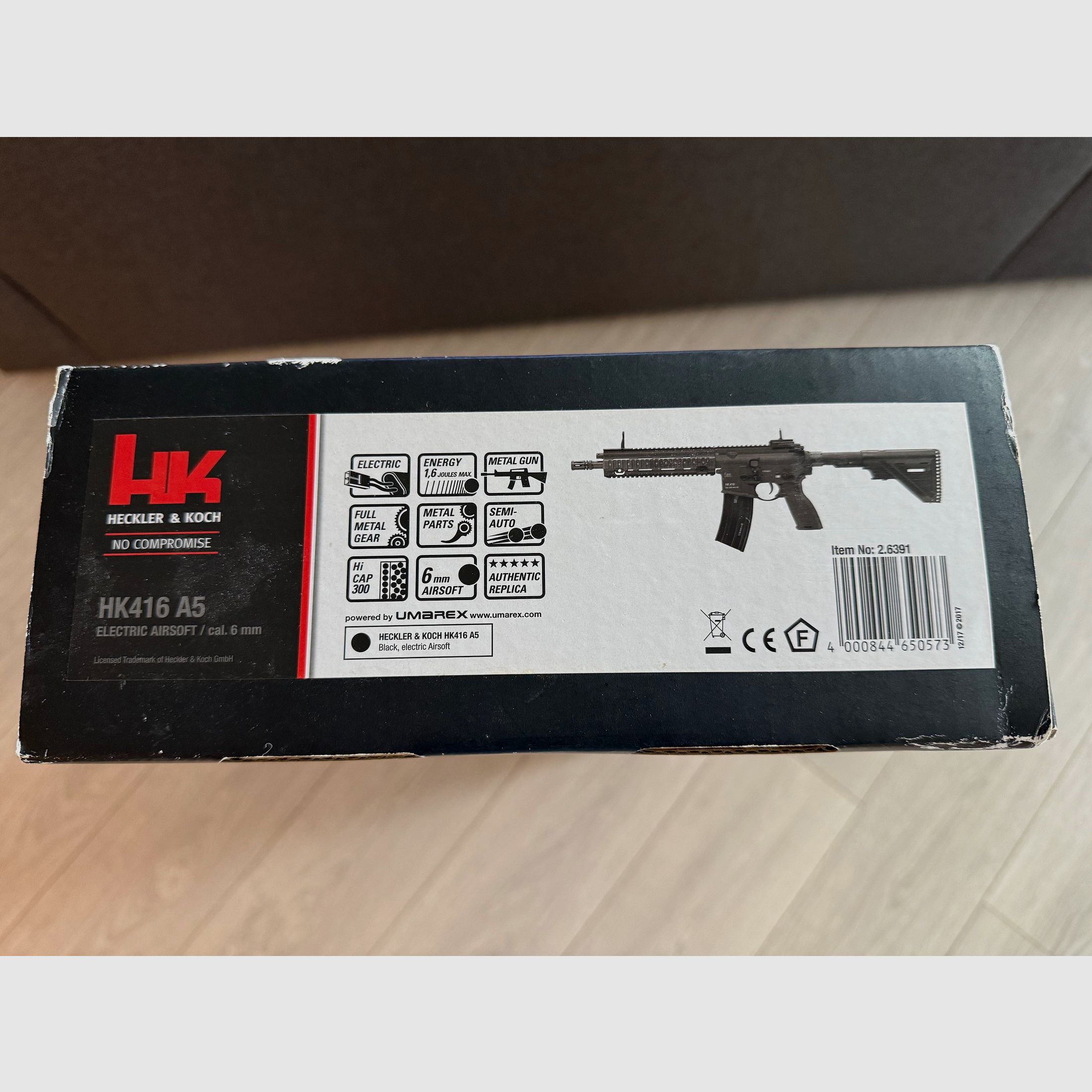 Umarex Heckler & Koch HK416 A5 S-AEG 6mm GBB inkl. Red Dot Sight 558 + G43