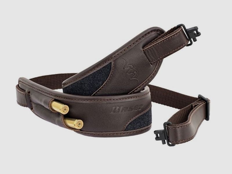 Blaser Gewehrriemen Loden/Leder schwarz