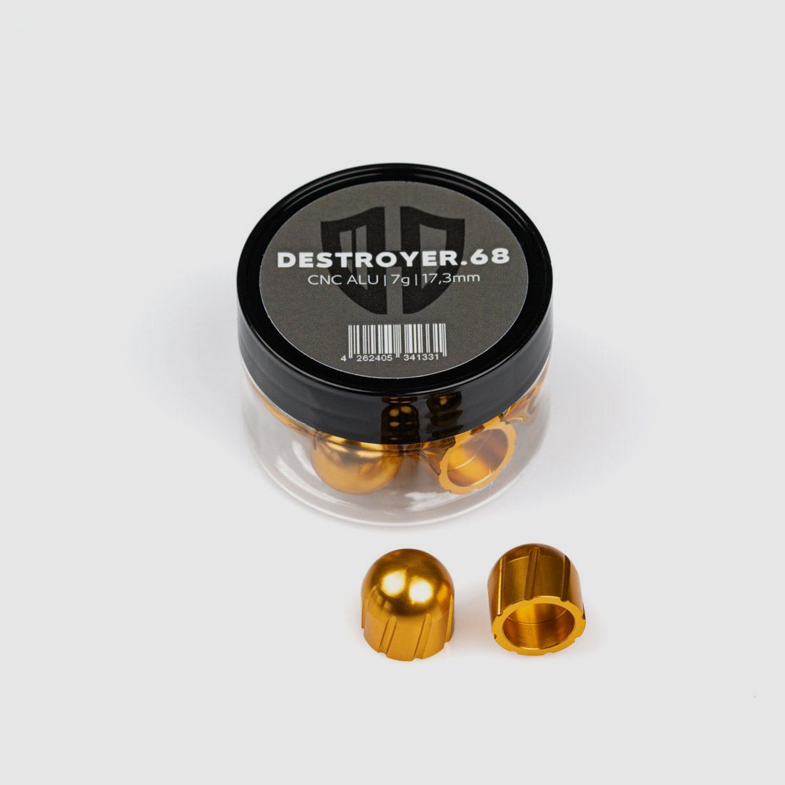 12x DESTROYER.68 | CNC ALU | 7g | 17,3mm | drei Farben | Cal.68 | for HDR68, HDS68, Milsig, AEA Zeus Cal.68