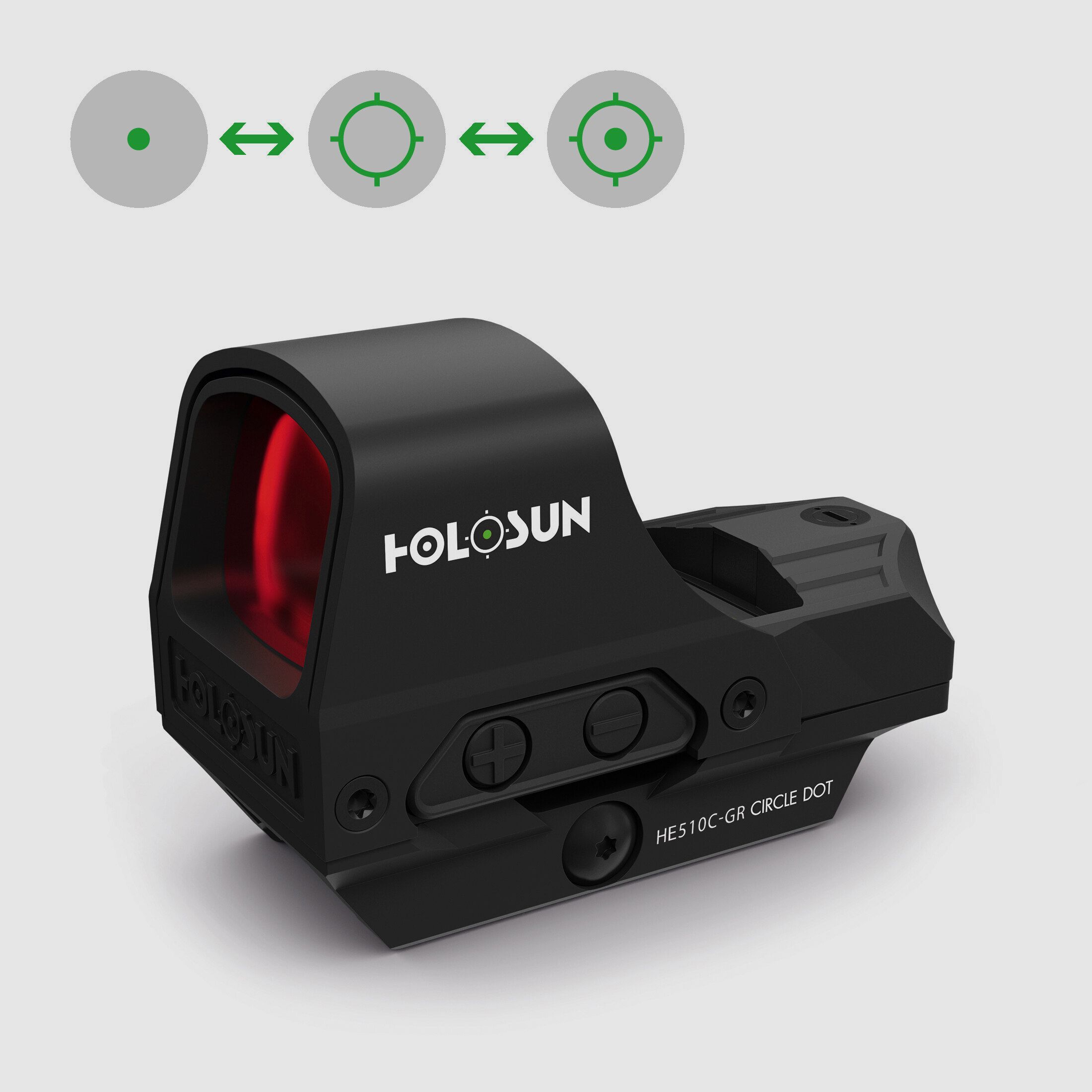 Holosun HE510C-GR Elite Reflexvisier – Green Circle Dot Solar Shake Awake, Bild 1 von 4