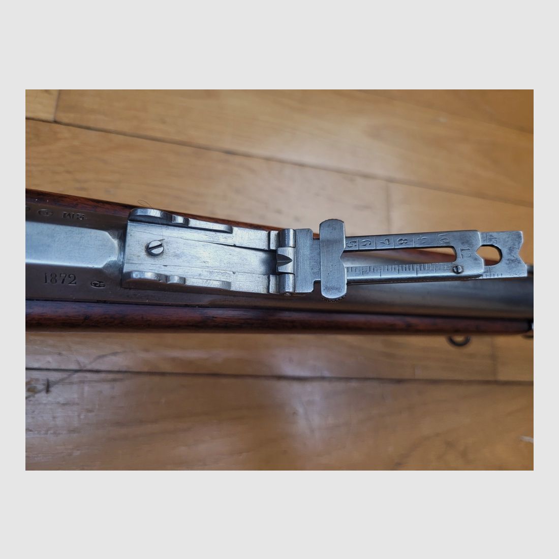 Wunderschönes Chassepot-Gewehr Modell 1866 – 2. Typ – Herstellung Februar 1872 – Châtellerault – Vollständige Seriennummer außer Baguette – Lesbares Emblem – Wunderschöner Lauf – Premium-Zustand – TBE++, Bild 23 von 33