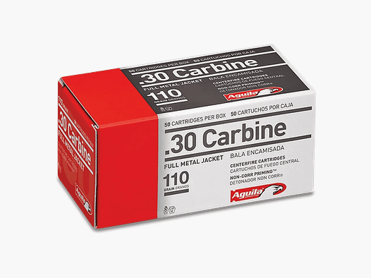 Aguila .30 Carbine Munitions à Enveloppe Pleine 110 gr 50 pcs.