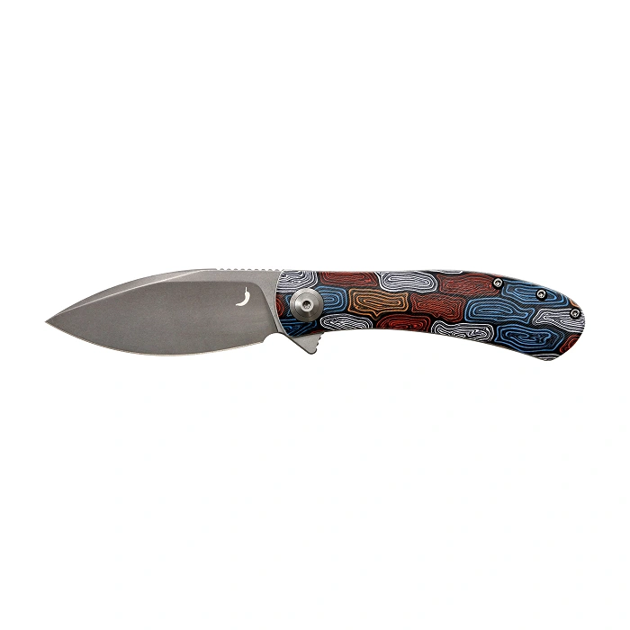 Nóż składany Trollsky Knives Mandu Damascus (MT011), zdjęcie 1 z 10