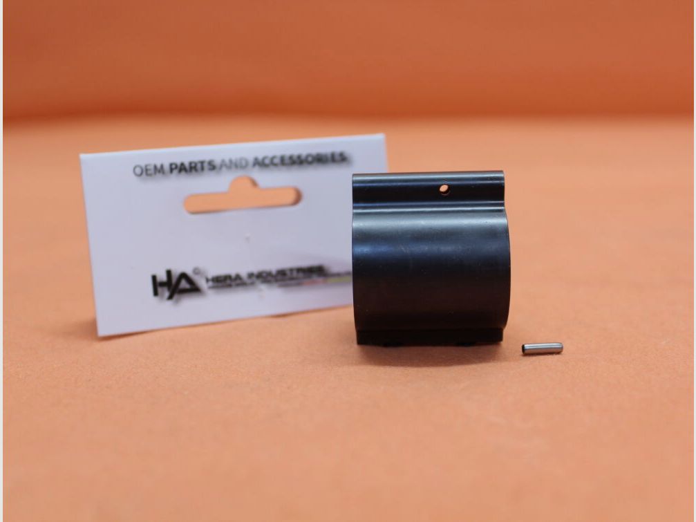 HERA AR-15: Niski profil bloku gazowego HERA .936"ID Mikro (11.03.04) stal oksydowana do Bull-Barrel