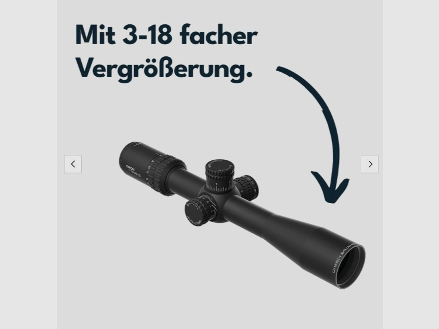 Vector Optics SCFF-49 Orion MAX Zielfernrohr 3-18x44FFP HD - Montage für 21mm Picatinny/Weaver