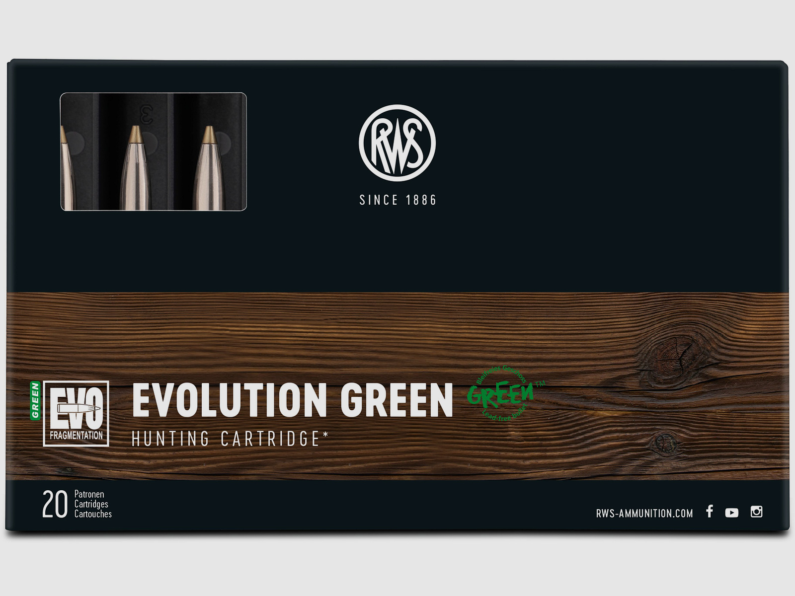 RWS 6,5x57R EVO Green 6,0g Bleifreie Büchsenpatronen