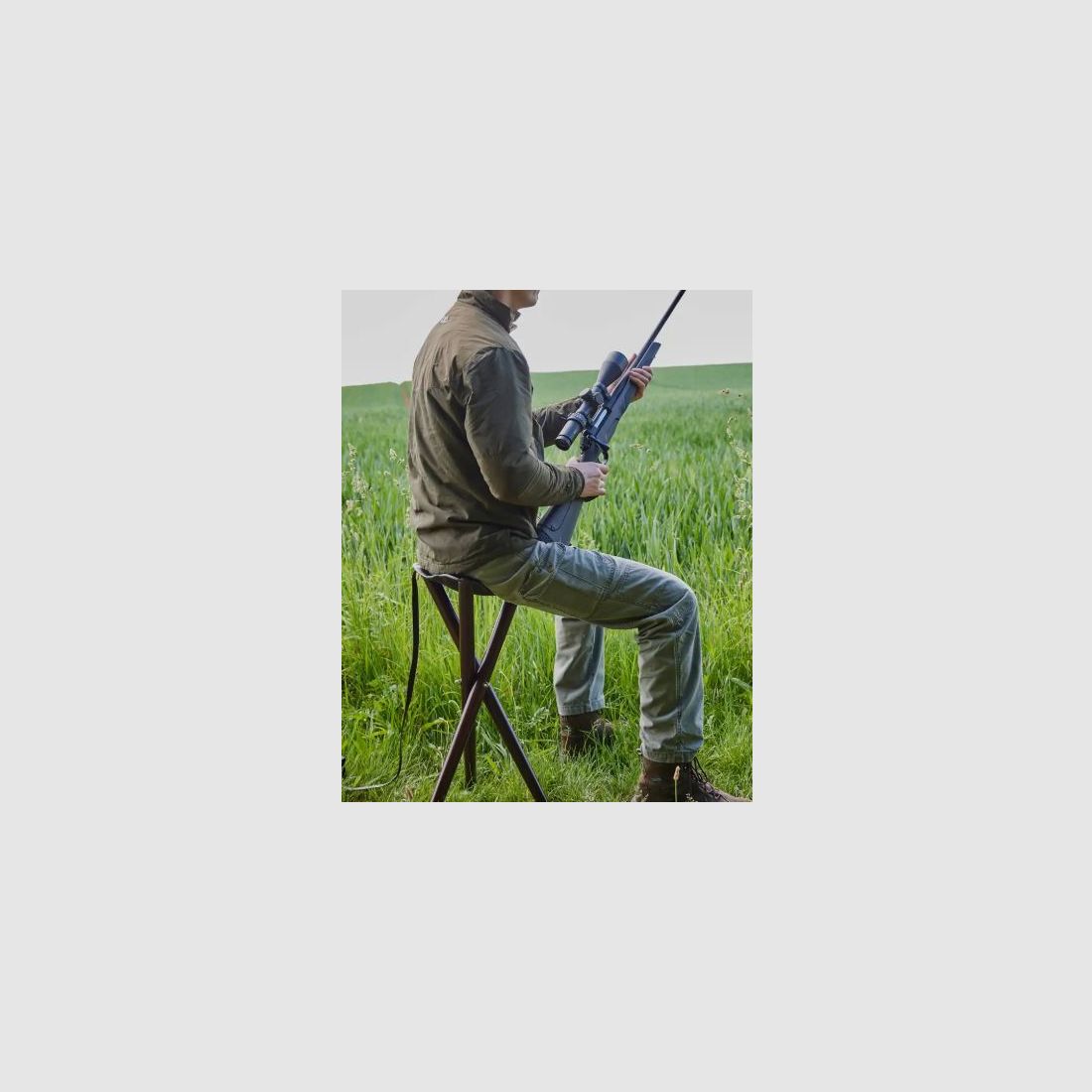 Forest & Wood Tripod Seat Chair with Leather