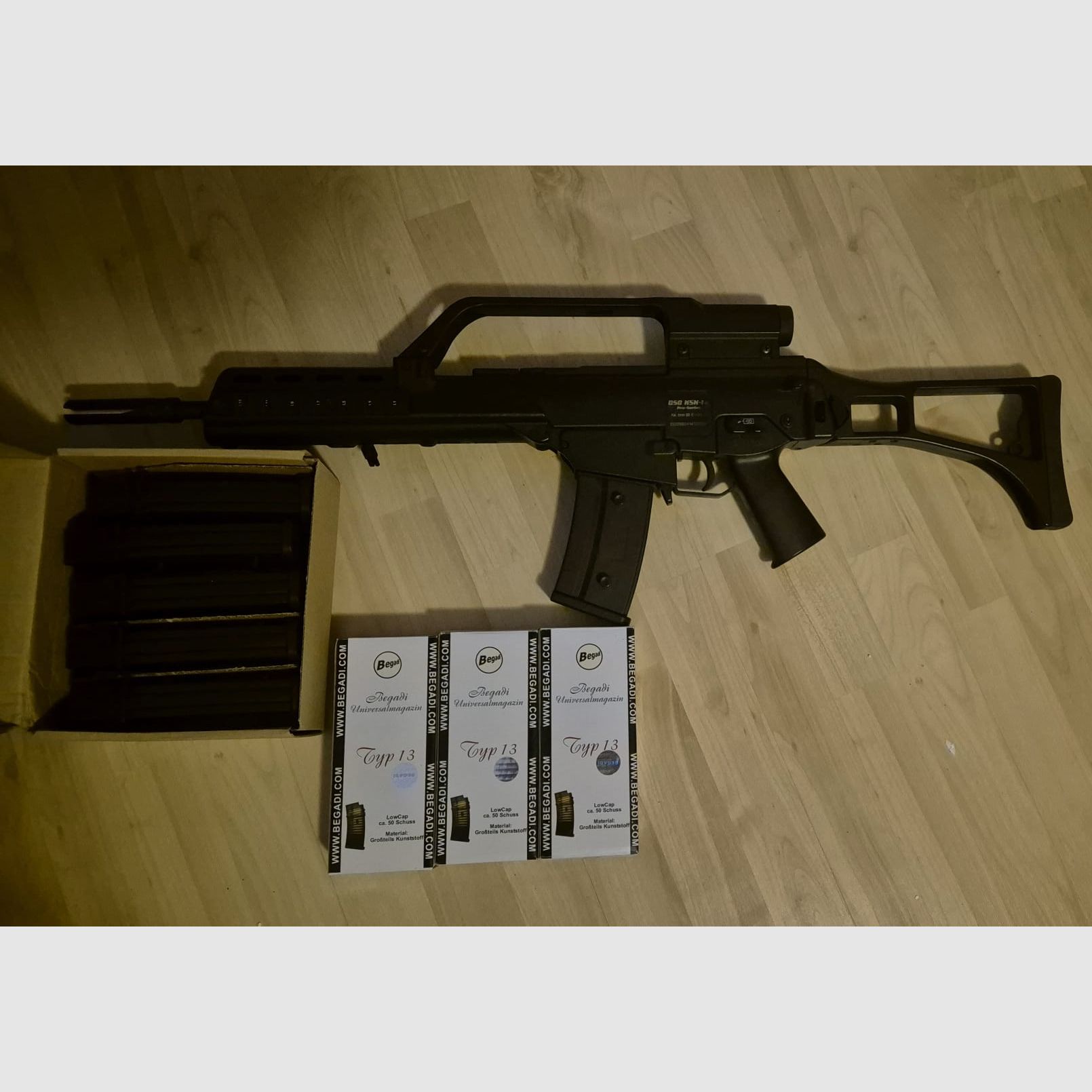 GSG KSK-1K Airsoft G36 <0.5 Joule including magazine, batteries, charger