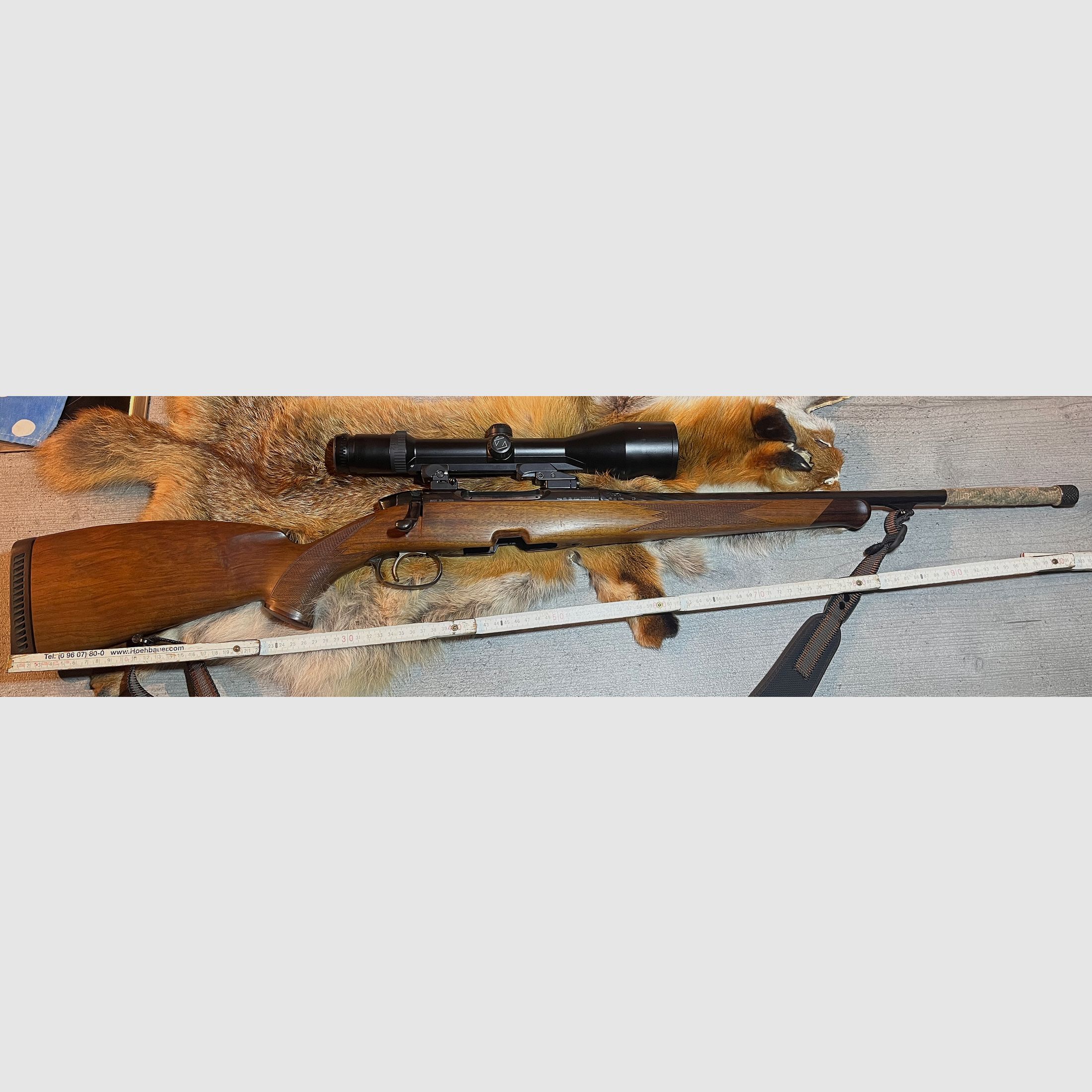 Steyr Mannlicher SBS 7x64, Zeiss Diavari VM 3-12x56 gwint na lufcie M14
