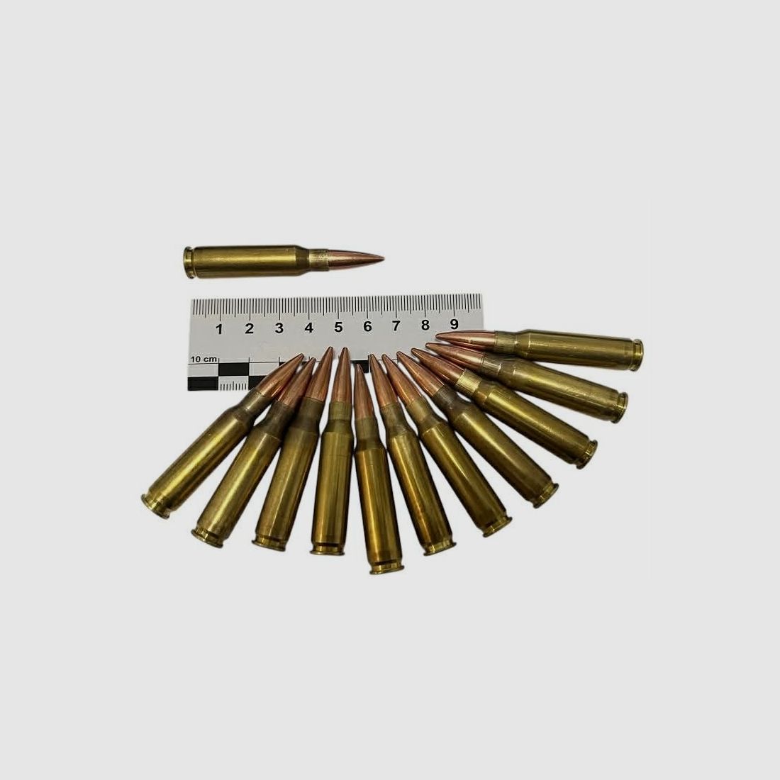 Set of 12 decorative cartridges – caliber 7.62x51 NATO / .308 Win