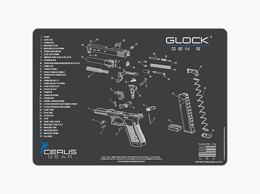 Cerus Gear – Tapis de nettoyage – Glock Gen 5