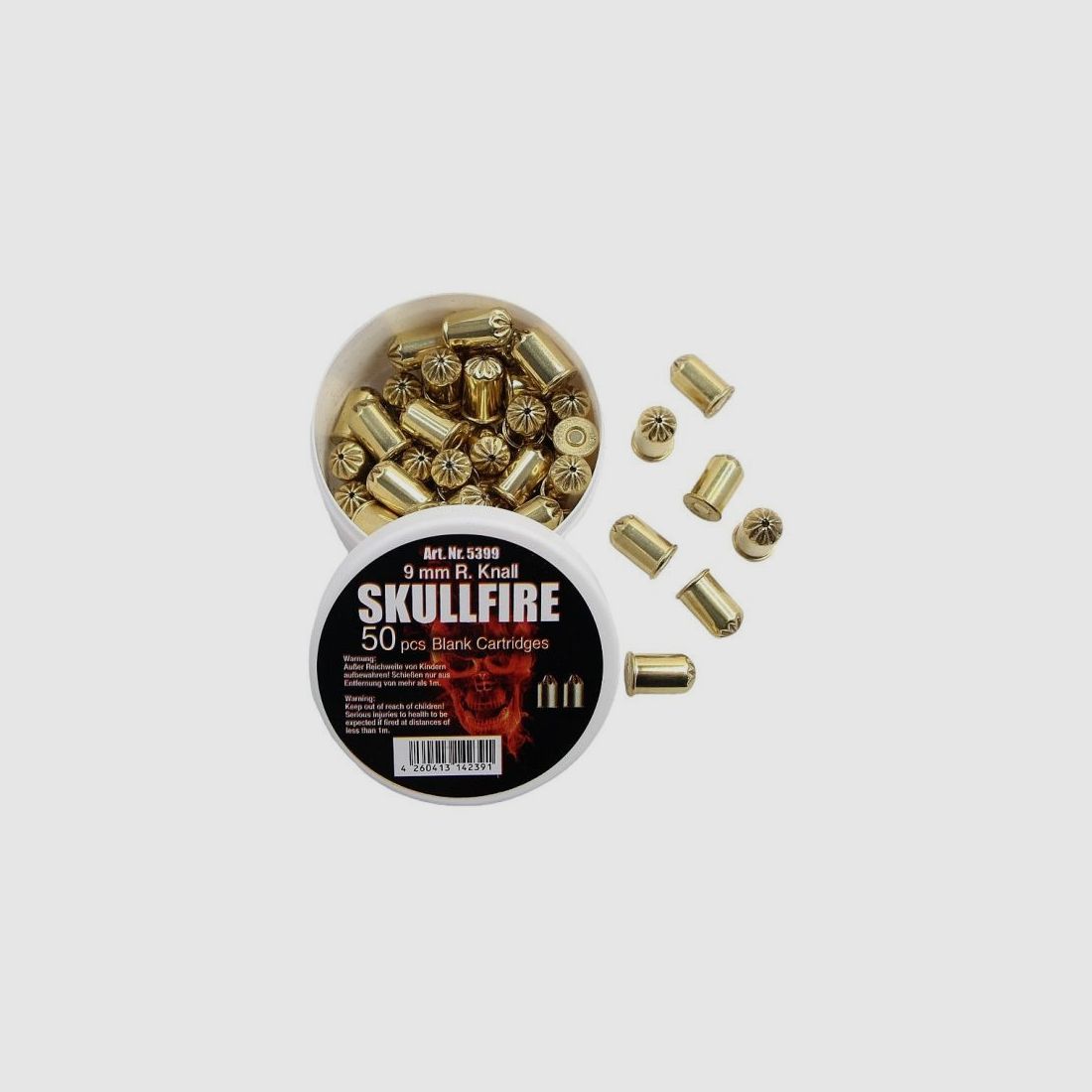 REWOLWER SKULLFIRE - POCISK Z PLASTIKOWĄ ŁUSKĄ - 9MM R.K. - 50 STRZAŁÓW