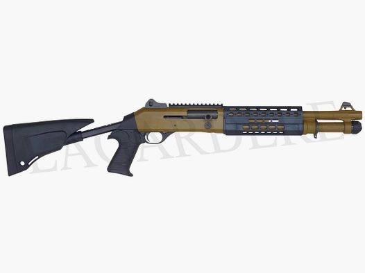 BENELLI M4 T-PRO 14" BROWN CERAKOTE (SEMI-AUTOMATISCHE FLINTE MIT GLATTEM LAUF)