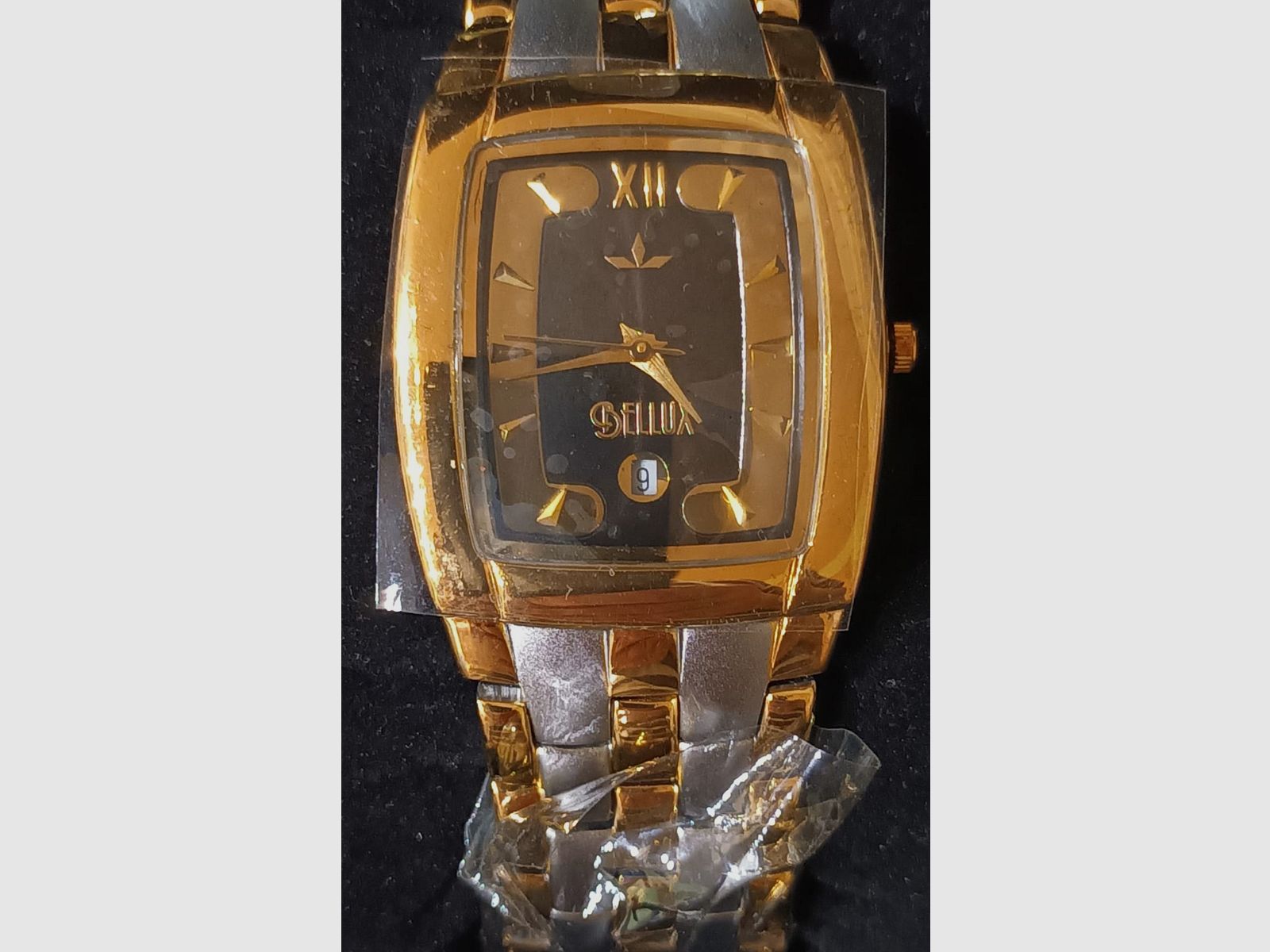 Armbanduhr Für Herren und Damen, 23 K Gold Überzug, Datum