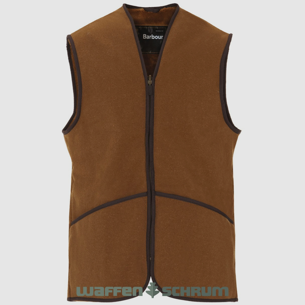 Barbour Zip-In Fleeceweste Warm Pile Brown