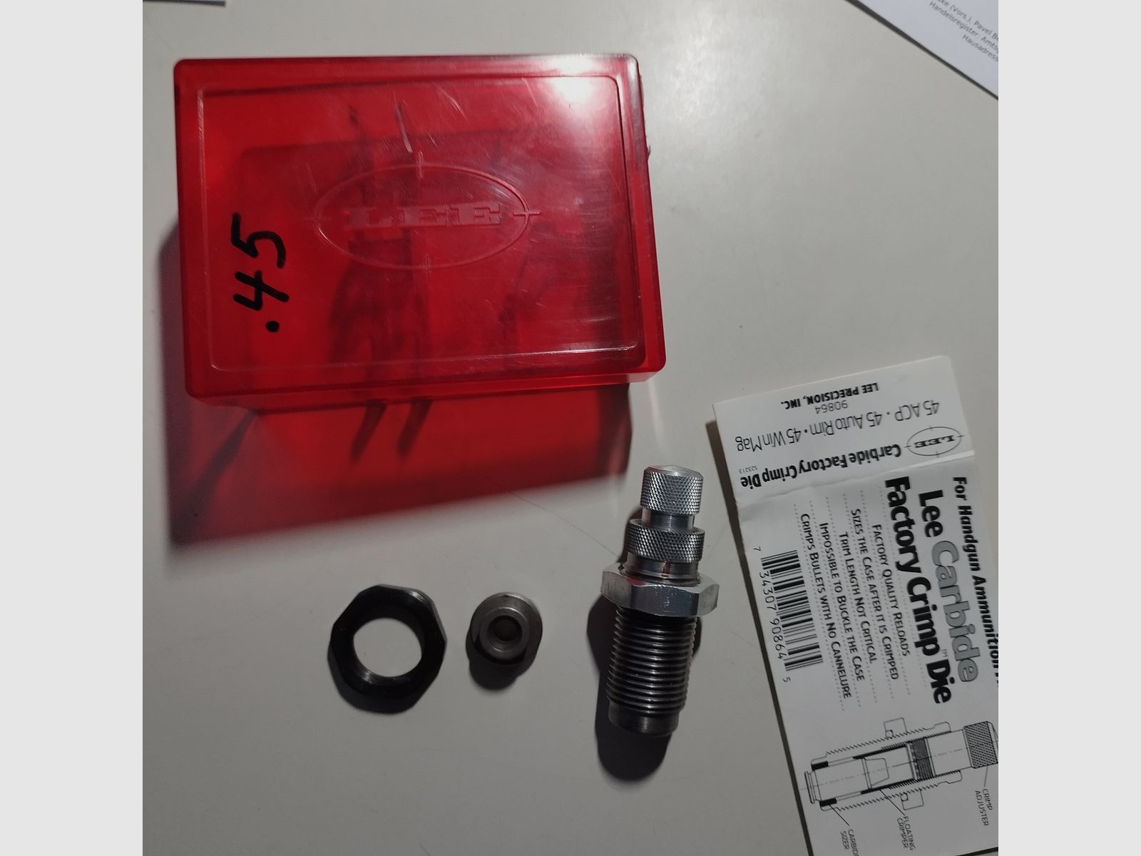 Die de Crimpado de Carburo LEE .45 ACP en Caja