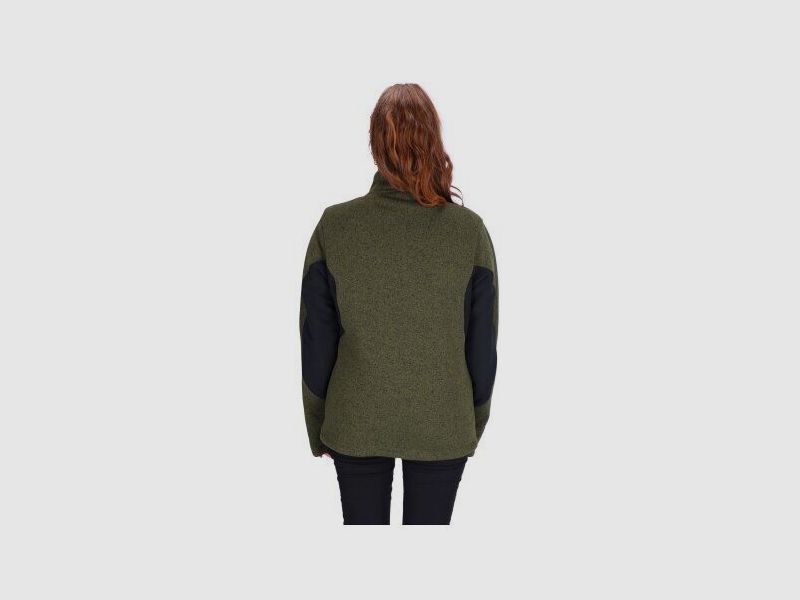 Huntingline giacca in pile verde mélange L, immagine 4 di 4