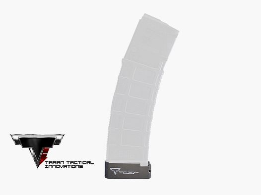 TTI AR15 +5/6 Base Pad for 30/40 PMAG Titanium Gray