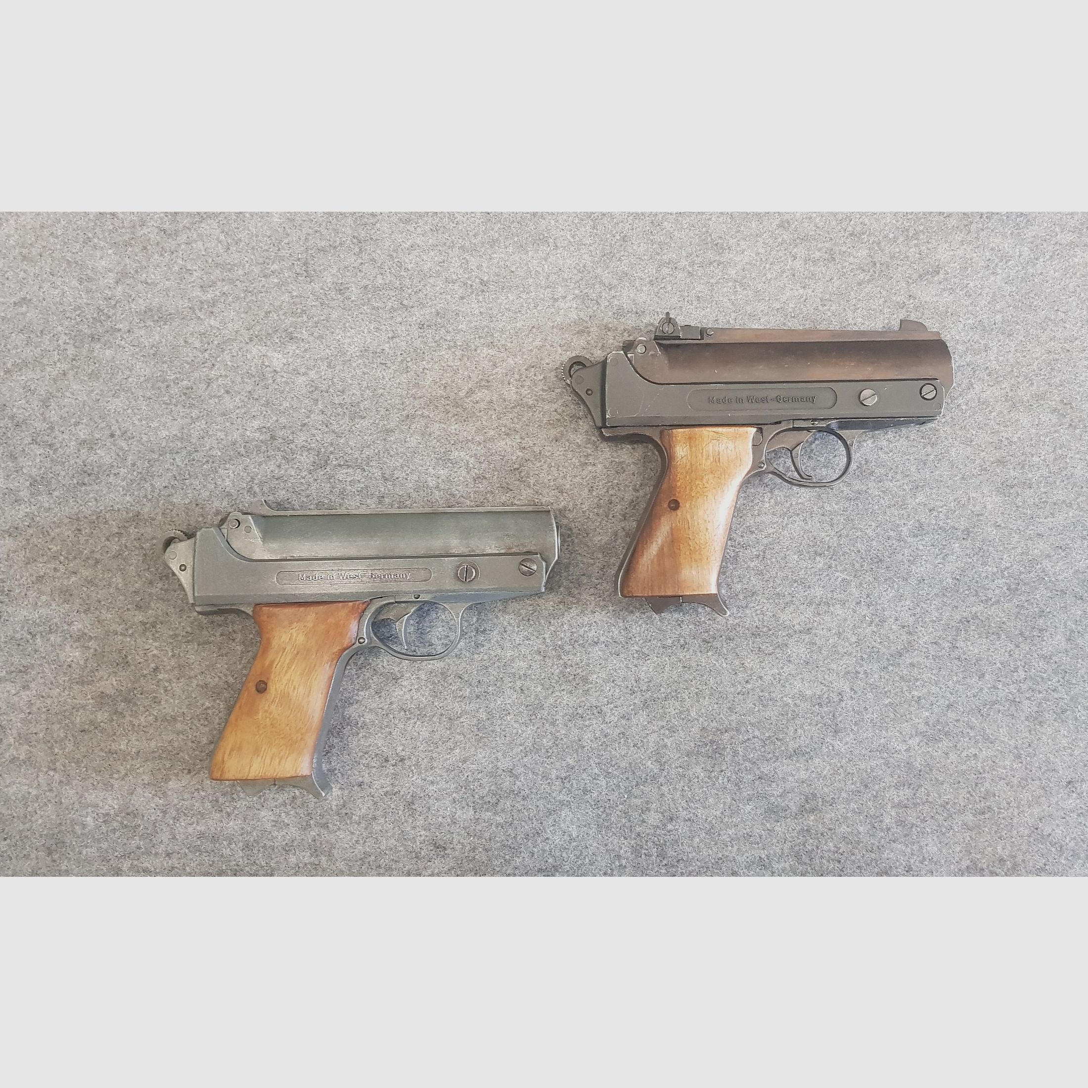 Sammler aufgepasst hier gleich 2 Sammelstücke alter FB Record Jumbo Mauser Hamlet Eichenlaub Luftpistole  im Kaliber 4,5mm Diabolo Druckluft 