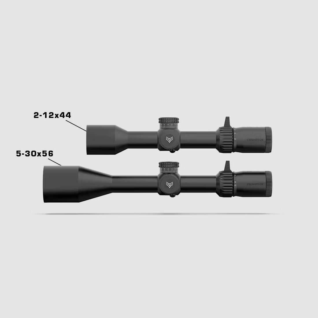 Swampfox Kentucky Long 2-12x44 FFP Präzisionszielfernrohr - RECCE MIL-Leuchtabsehen