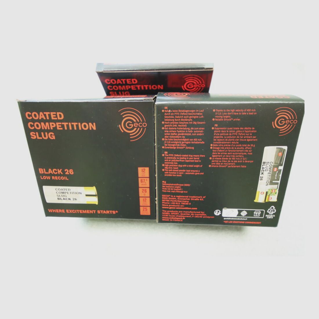 GECO Coated Competition Slug Black 12/67.5 26g / 401gr 25 shots