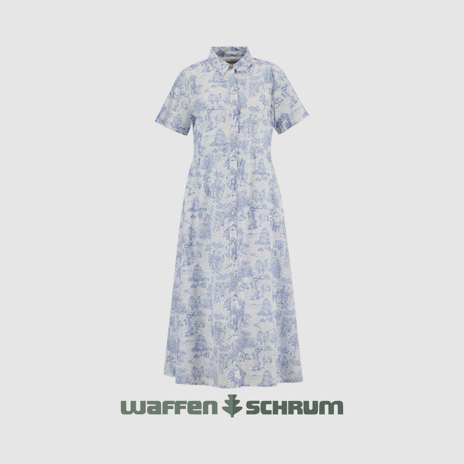 Abito Barbour Wisteria Midi Ink Blue Print